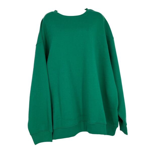 Nasty Gal Plus Size Crew Neck Oversized Sweat Shirt in Green Size 14 - Picture 1 of 7